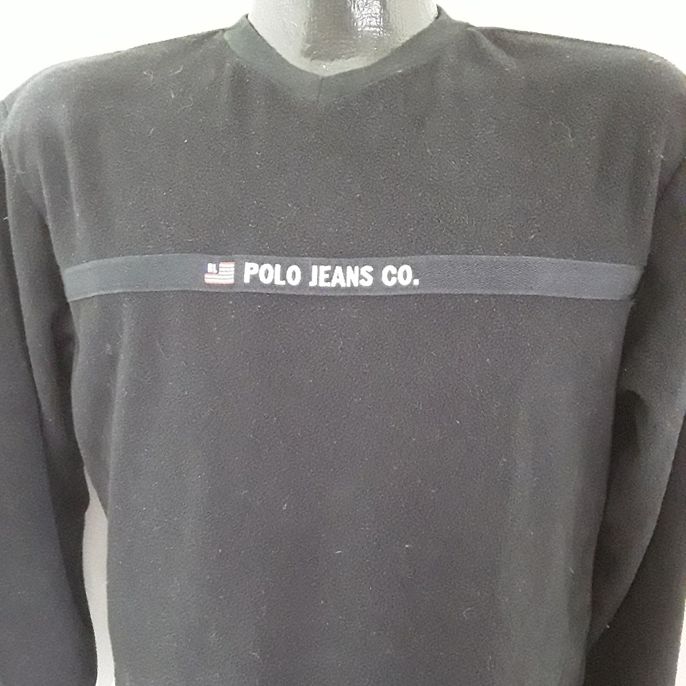 Vintage Polo Jeans Co. Ralph Lauren Sweatshirt Black Archive Y2K Luxury